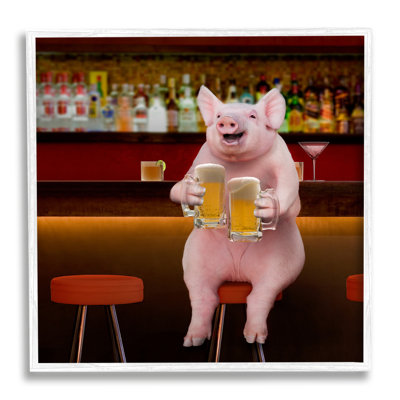 " Pig On Pub Bar Stool " by Lund Roeser