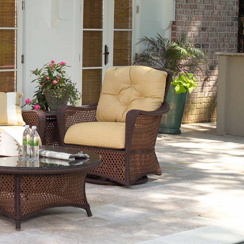 Grand Traverse Outdoor Lounge Chair, Caramel, Eberly II Spring