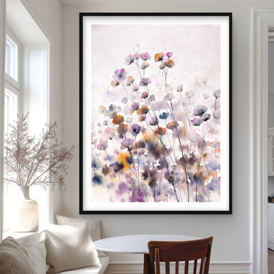 Motif de fleurs sauvages encadrées | Art floral