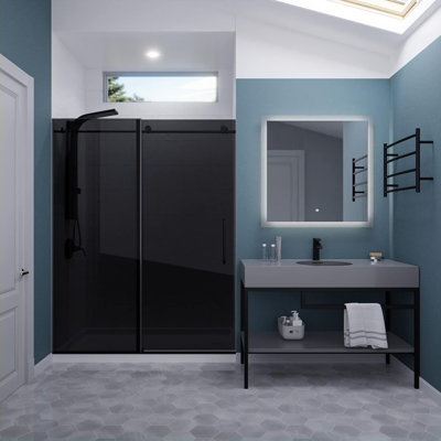 Space Saving Shower & Tub Doors, 56-60 X 76 Steel Modern For Home