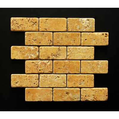 Carreau de mosaïque pour mur et plancher Sienna Travertine