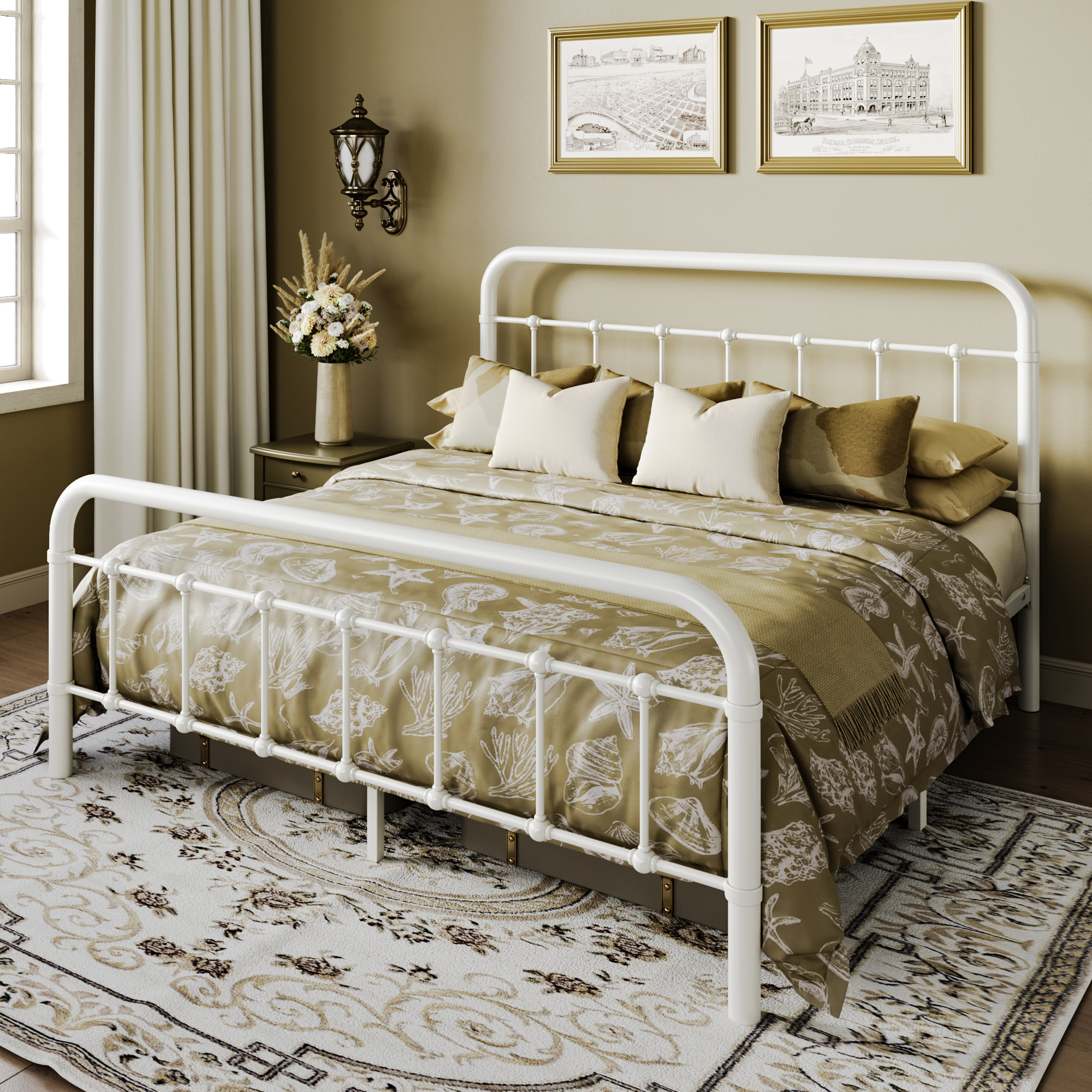 August Grove® Cleston Metal Slat Bed & Reviews | Wayfair