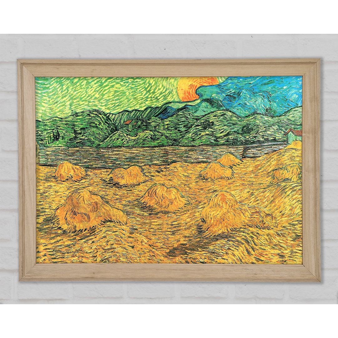 Van Gogh Abendlandschaft bei Mondaufgang - Einzelner Bilderrahmen Kunstdrucke