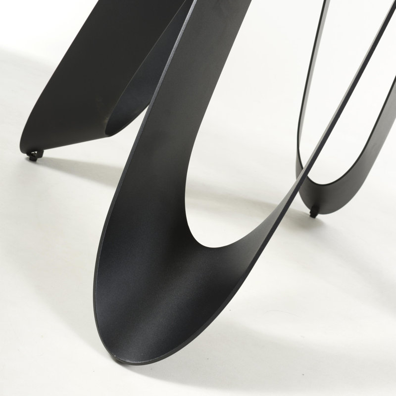 Crispus Round Metal Base Dining Table
