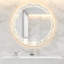 Miroirs de salle de bain ronds à DEL avec antibuée, lumières à intensité variable et incassable-387973974