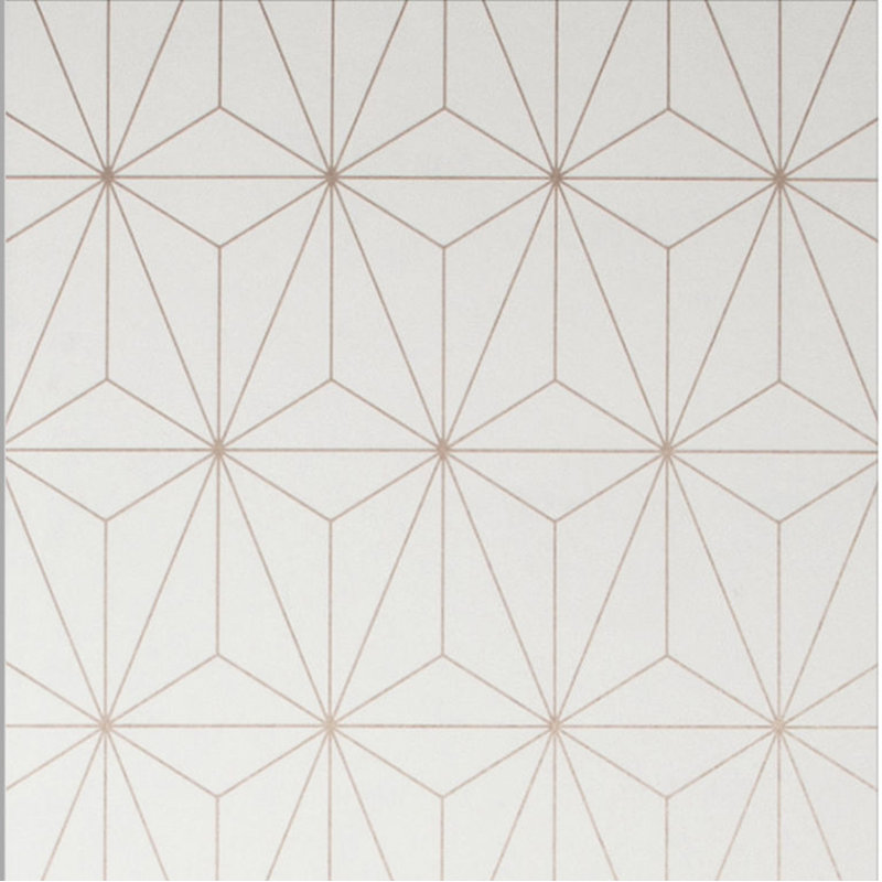 Prism Geometric Wallpaper Roll, Rose Gold