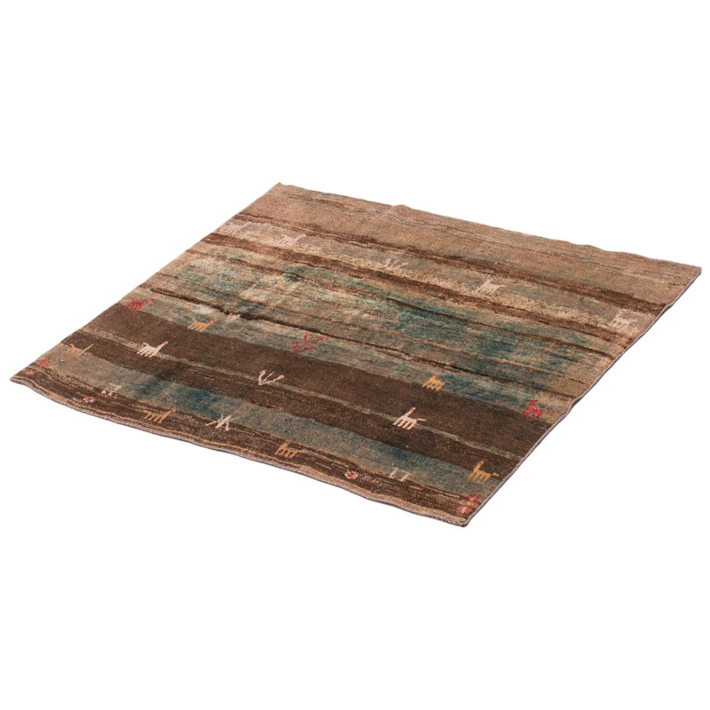 Tapis unique en laine 3 pi 7 po x 4 pi 7 po Wahidah