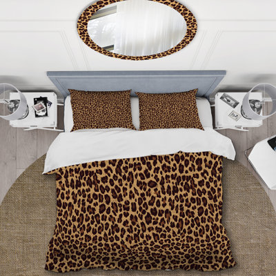 Ensemble de housse de couette en microfibre ivoire / brun 2 pièces