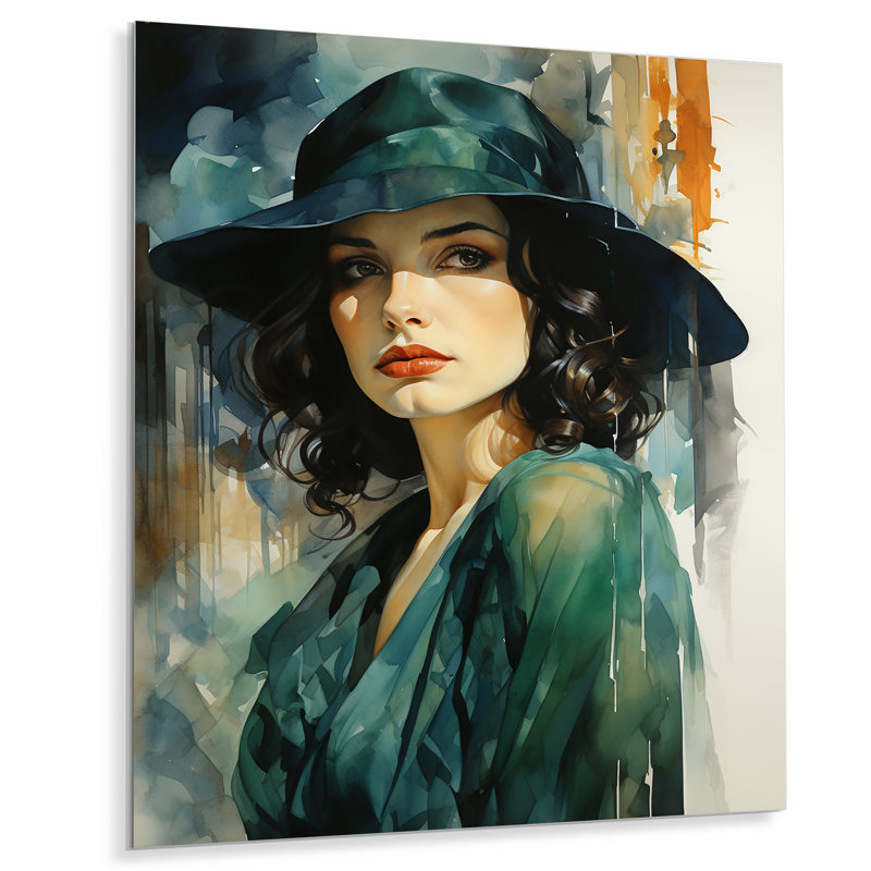 «Fashion 1930S Depression Portrait II», impressions sur métal tendance, H 40 po x l 30 po x P 1 po