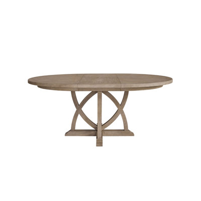Noeleen Round Expandable Dining Table with Leaf & Pedestal Base