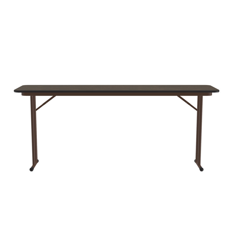 Rectangle 3 Person Training Table, Brown, Medium Oak, 29" H x 96" L x 18" W