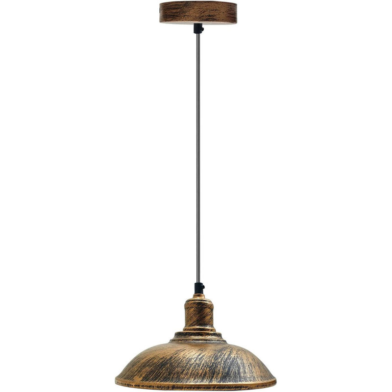 1 - Light Bowl Pendant, Brushed Copper