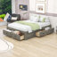 Lit plateforme en bois avec 6 tiroirs de rangement-115294135-115294136