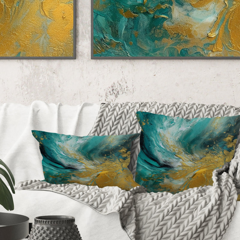 Coussin décoratif Golden Wave