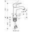Robinet pour salle de bain à un trou avec drain Metris C-3609316