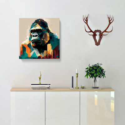 King Kong Geometric - Wrapped Canvas