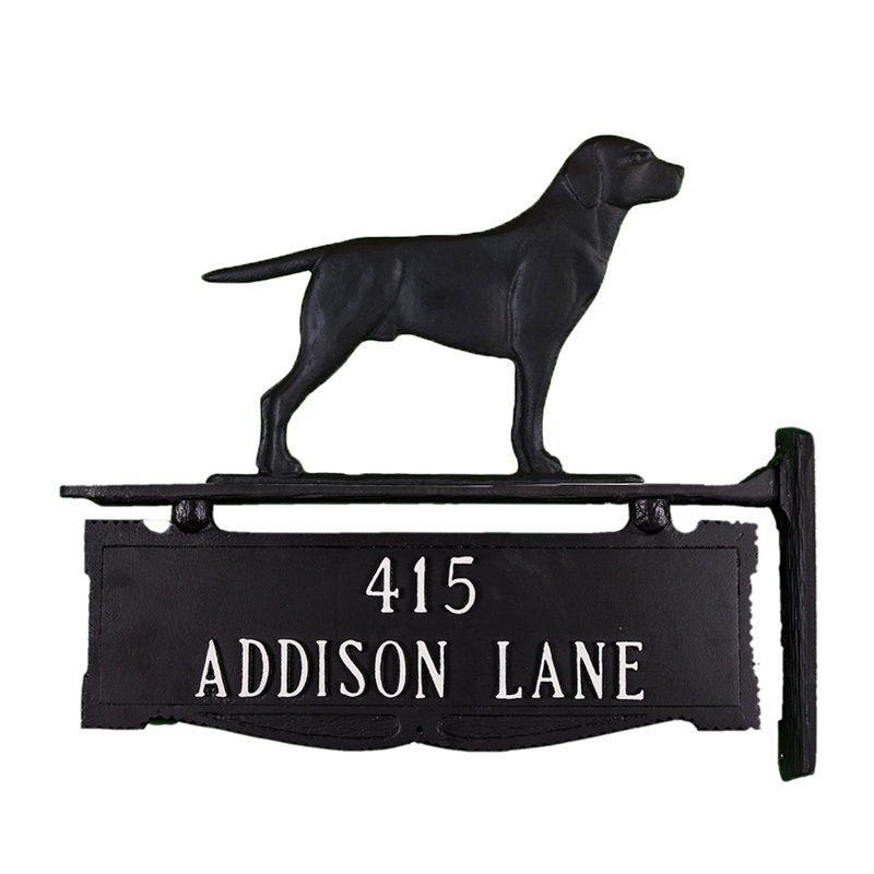 2-Line Address Post, Yes, Satin Black