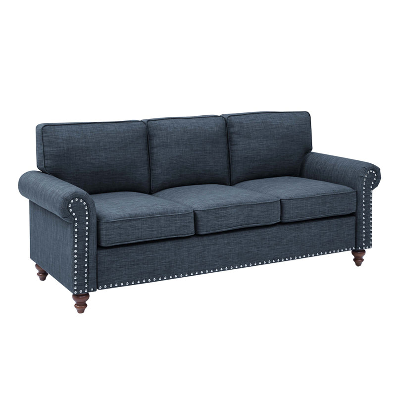 Stylish 78'' Sofa With Solid Wooden Legs