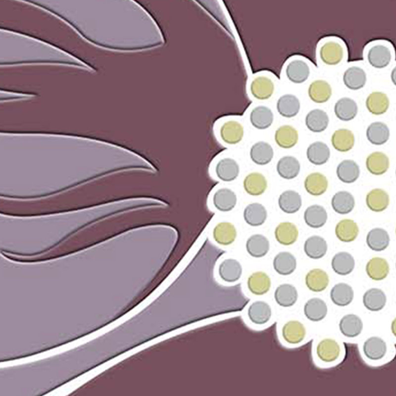 Tapis mauve en polyester tissé à la machine Novelty, Nouveauté 5 pi 3 po x 5 pi 3 po