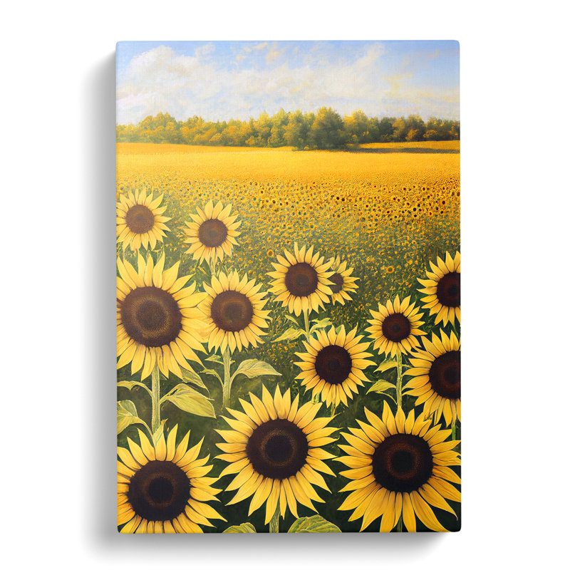 Valliant Sunflower Field Vol.3 - Wrapped Canvas, 76cm H x 50cm W x 3cm D