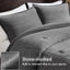 3 pièces d'édredon très grand / très grand en sergé délavé - Design intemporel, 100% coton, couture élégante, peau, Bartack Dash-119311740-119311739