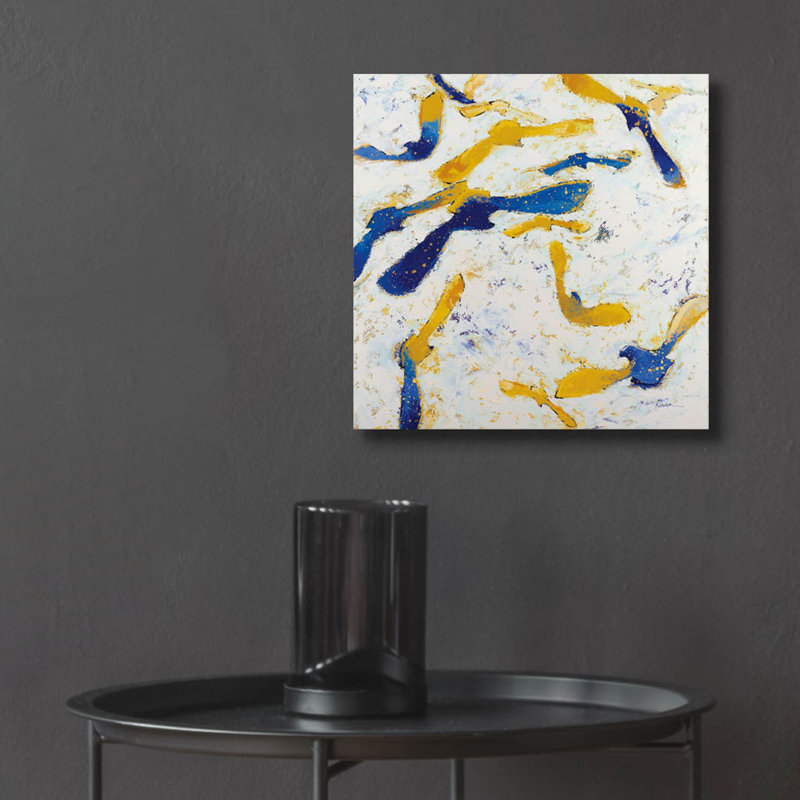 «Fly Away Gold» par Shirley Novak, art mural en verre acrylique, H 12 po x l 12 po x P 0,13 po