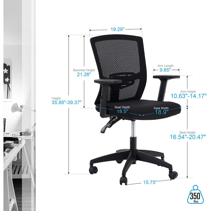 Blue Elephant Cotton and Mesh Office Chair