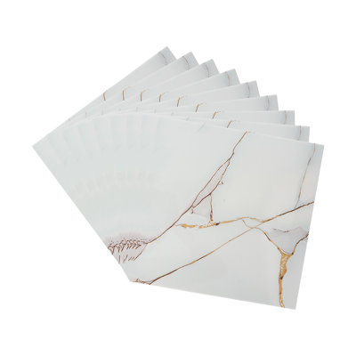 10Pcs Self-Adhesive Marble Pattern Wall Tile Stickers