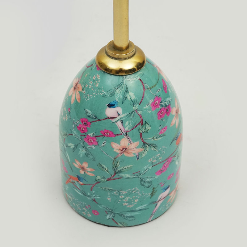  Aqua Flora Tapered Candleholder, 10" H x 4" W x 4" D