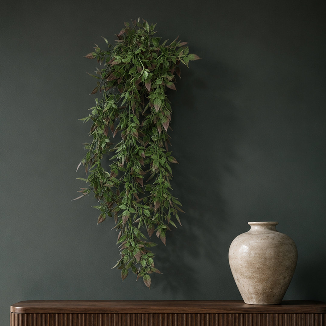 Artificial Hanging Plants Fire / UV Resistant 76 cm H Faux Fern Plant