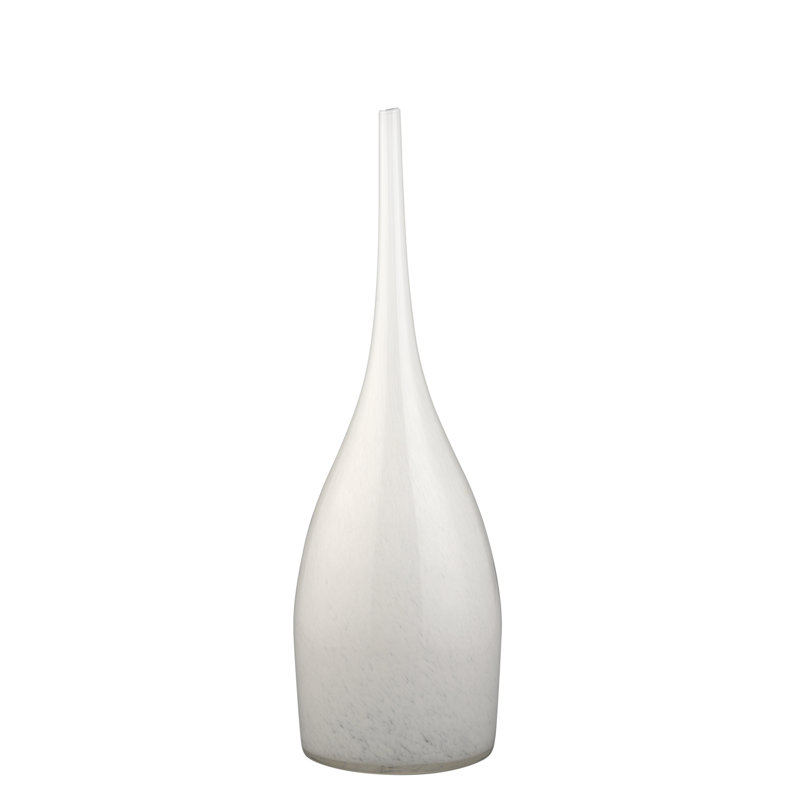 Pixie White Hand-Blown Glass Table Vase