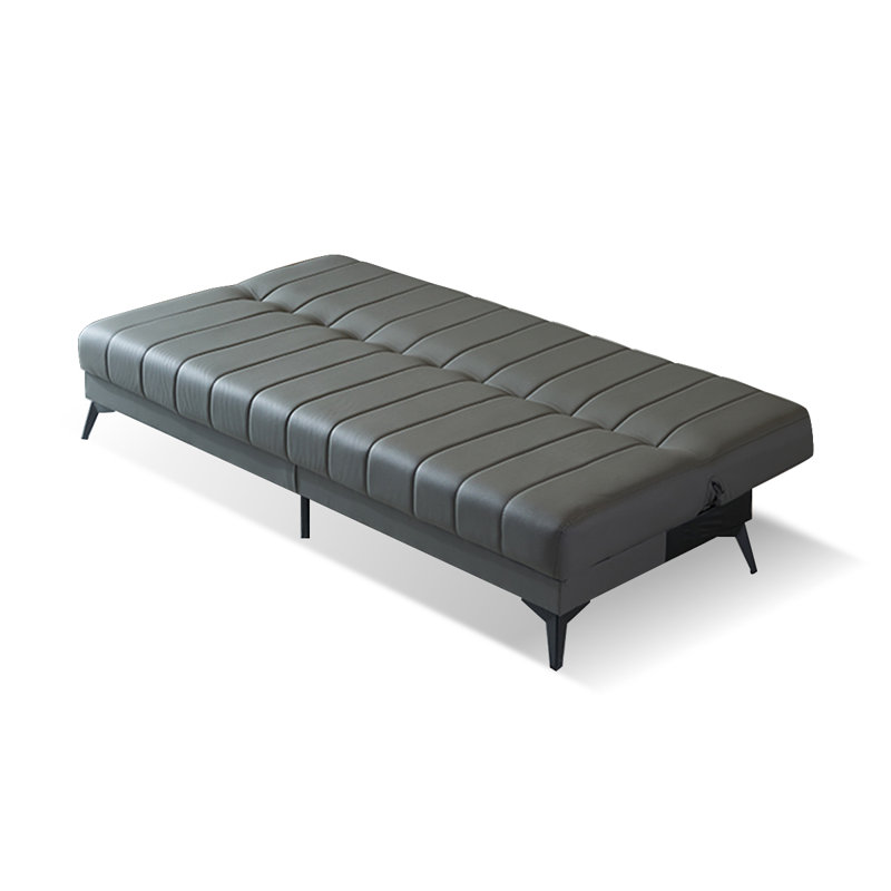 Gray Faux leather Modular Sofa bed cushion couch, Gray