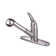Single Handle Centerset Kitchen Faucet with Loop Pull Out Handle