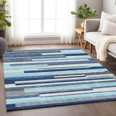 Tapis bleu lavable à la machine de qualité supérieure Prisco