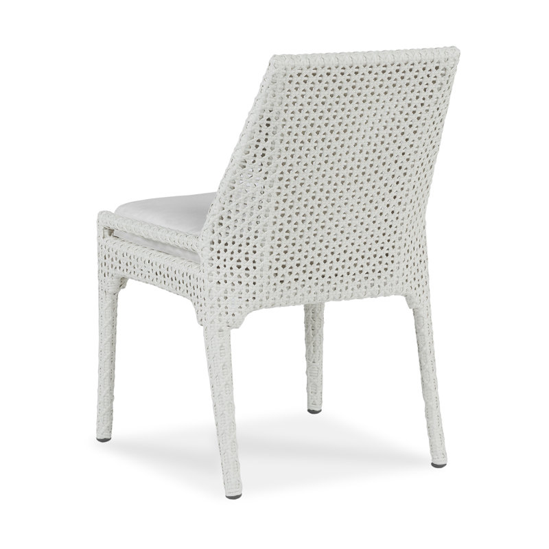 Tangier Outdoor Dining Side Chair, Off-White 71629L12, Chalk White