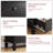 Vintage 6-Drawer Tall Dresser with Tapered Legs, Wood Chest, Black-541762321