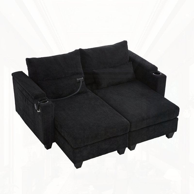 Méridienne convertible, Noir, noir, noir, noir
