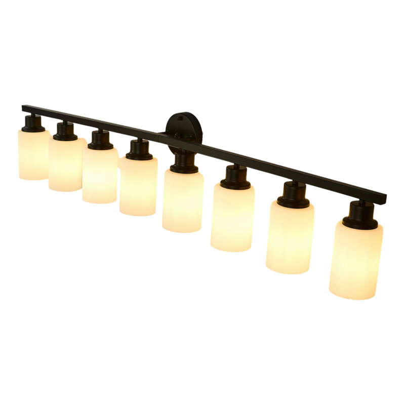 Eight-light Bathroom Vanity Light (bulbs Not Included) - E26 Socket, 10.3" H x 51.95" W x 10.3" D, 8 Lights