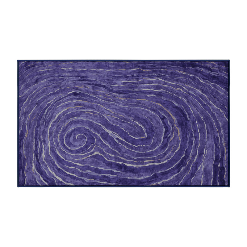 Tapis mauve lavable à la machine, Rectangle 8 pi x 10 pi
