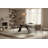 Thomas - Modern Grey Fabric + Pewter Dining Chair