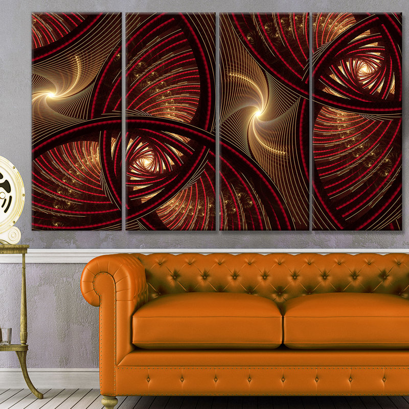 « brun symétrique fractal », impression à multiples images sur toile