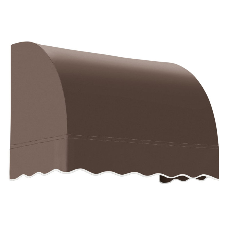 Awntech Savannah Acrylic Fabric Fixed Awning, Brown, 44" H x 52.5" W x 36" D