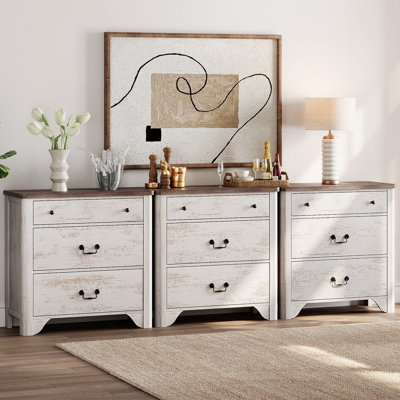 Commode décorative 6 tiroirs Haikey Commode en bois l 63 po