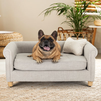 Dinel Premium Dog Sofa Bed With Bone Pillow up to 70 lbs