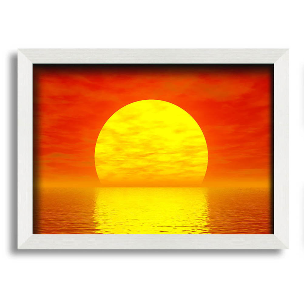 Glorious Orange Sunset Gerahmter Druck Wandkunst