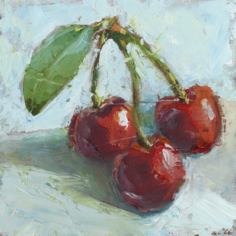 «Impressionist Fruit Study IV» par Ethan Harper - peinture sur toile tendue, H 36 po x l 36 po x P 1,25 po
