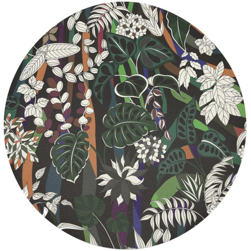 Sabi Jungle Pebble 16" Vinyl Placemat, Chocolate