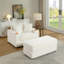 Canapé avec 2 coussins décoratifs et un repose-pieds, canapé confortable et profond pour le salon-131519099-131519100