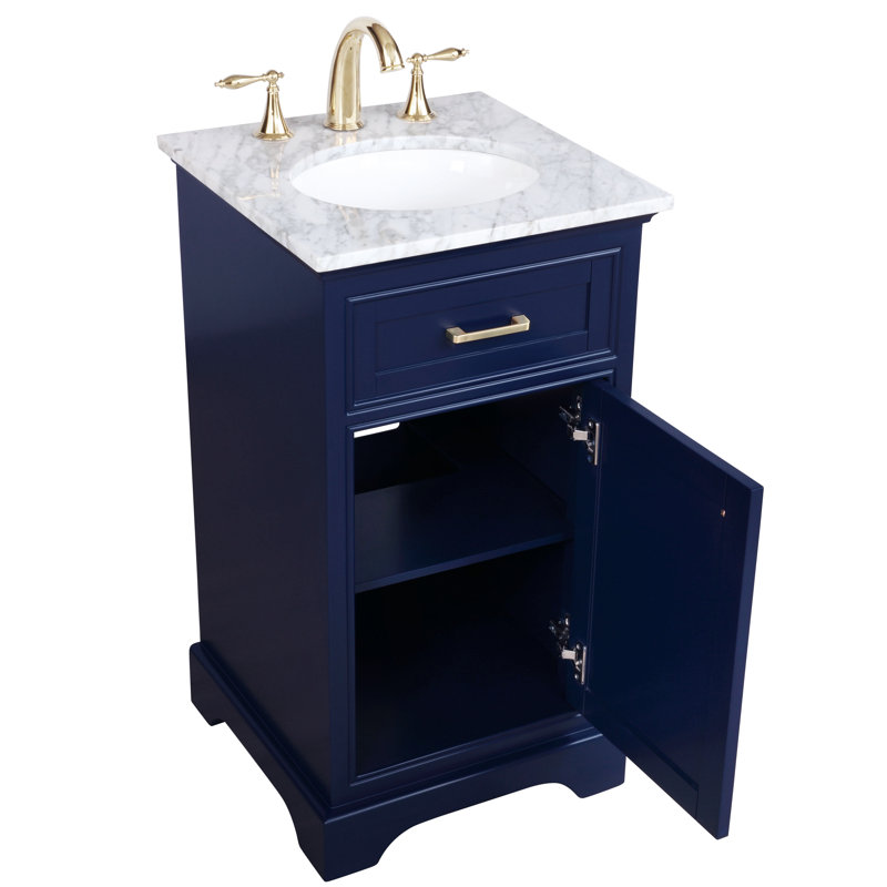 Meuble-lavabo simple 19 po Hermes, Bleu