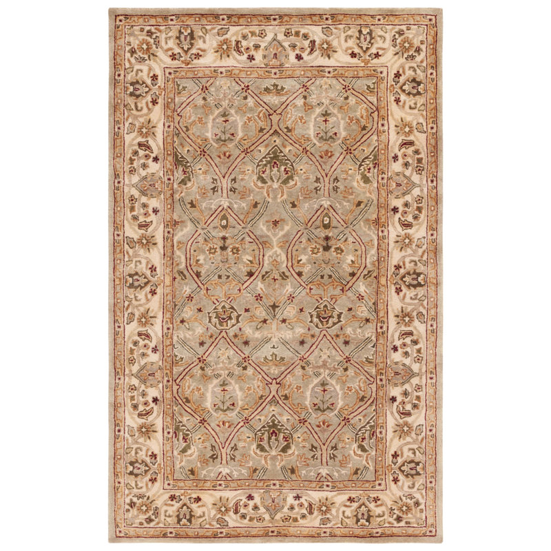 Tapis oriental néo-zélandais en laine touffeté à la main Evie, Rectangle 5 pi x 8 pi
